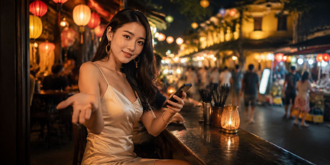 Cảnh đêm tại Hội An, nơi có casino mobile thịnh hành cho người dùng dù offline