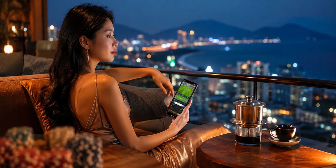 Người chơi tại Vũng Tàu nhâm nhi cà phê và theo dõi tỷ lệ cá cược thể thao trực tiếp trên điện thoại